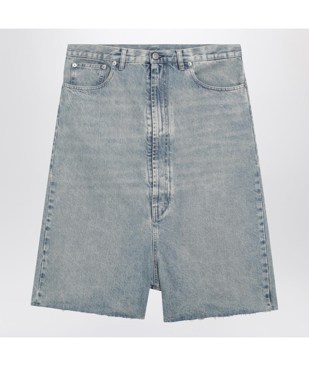 MAISON MARGIELA Голубые хлопковые шорты, фото 3