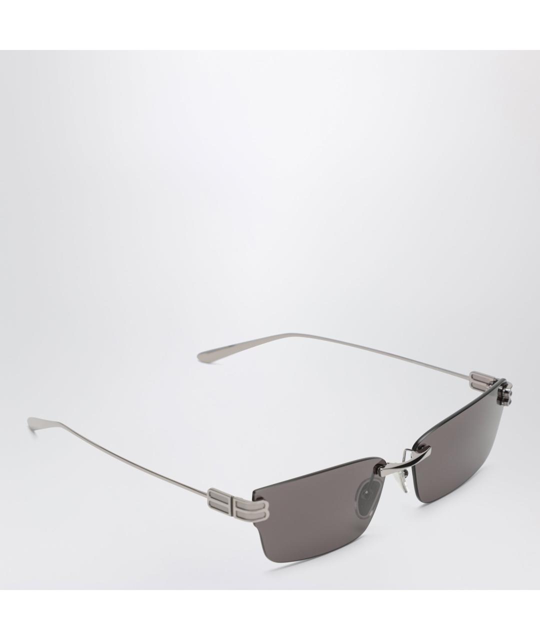 BALENCIAGA Серые металлические солнцезащитные очки, фото 2