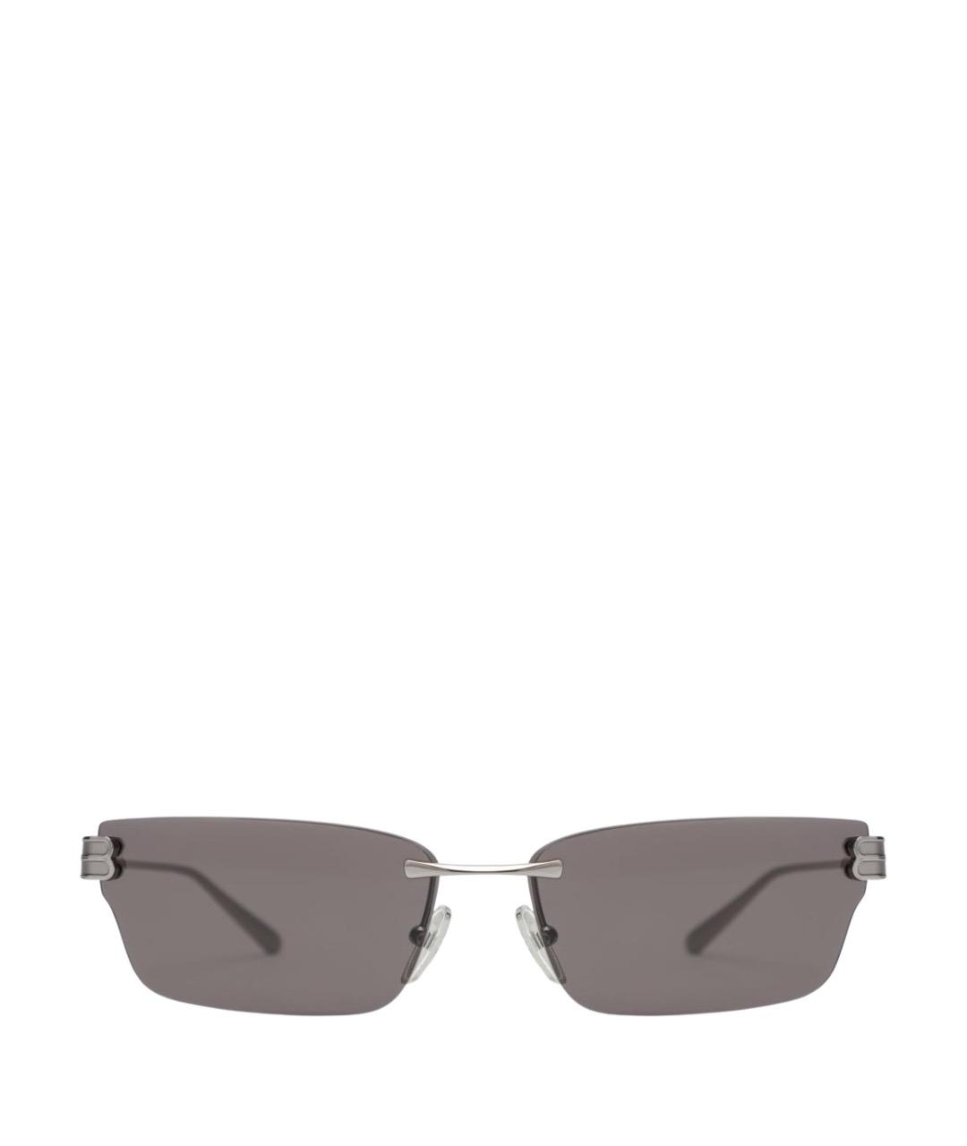 BALENCIAGA Серые металлические солнцезащитные очки, фото 1