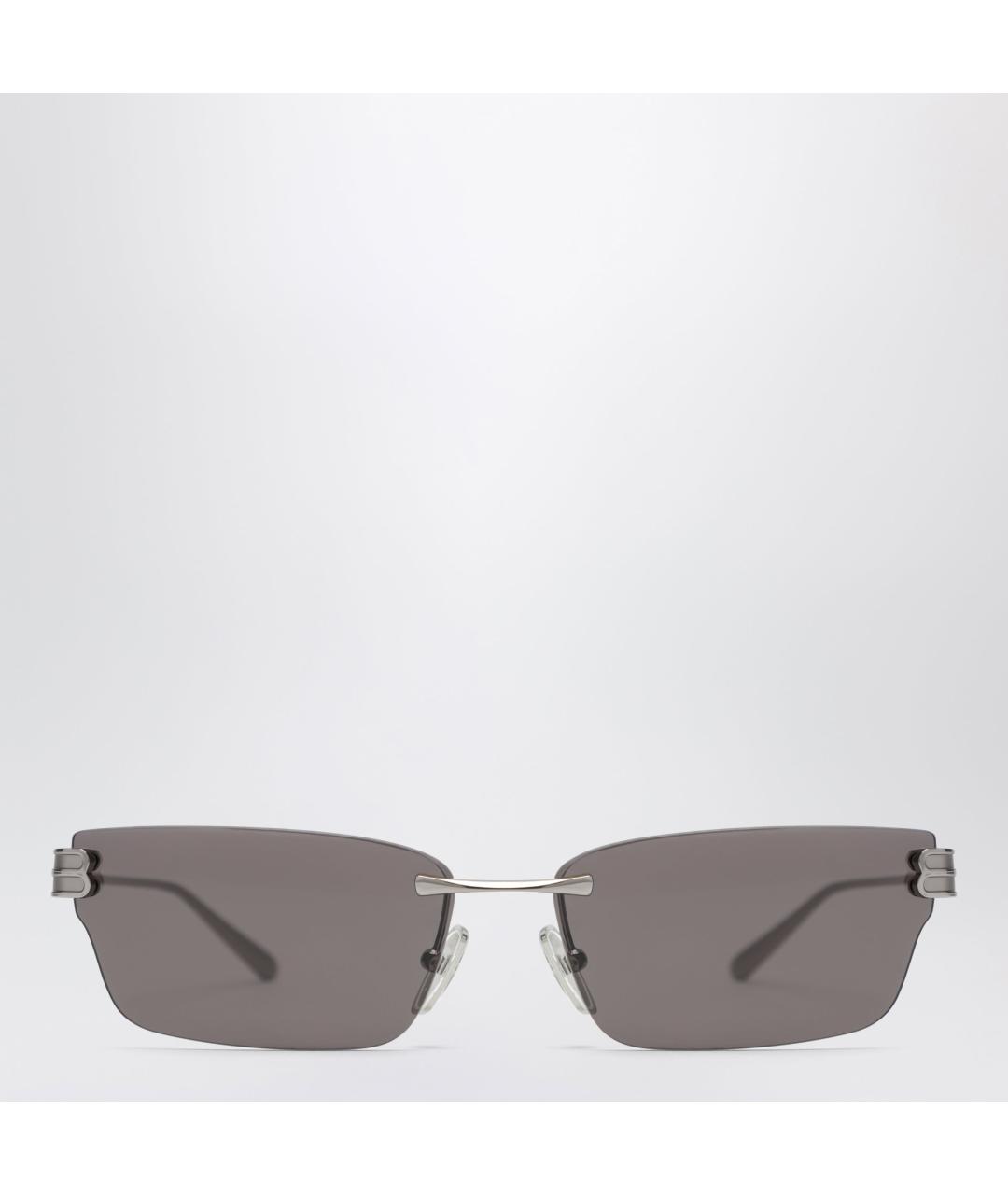 BALENCIAGA Серые металлические солнцезащитные очки, фото 3