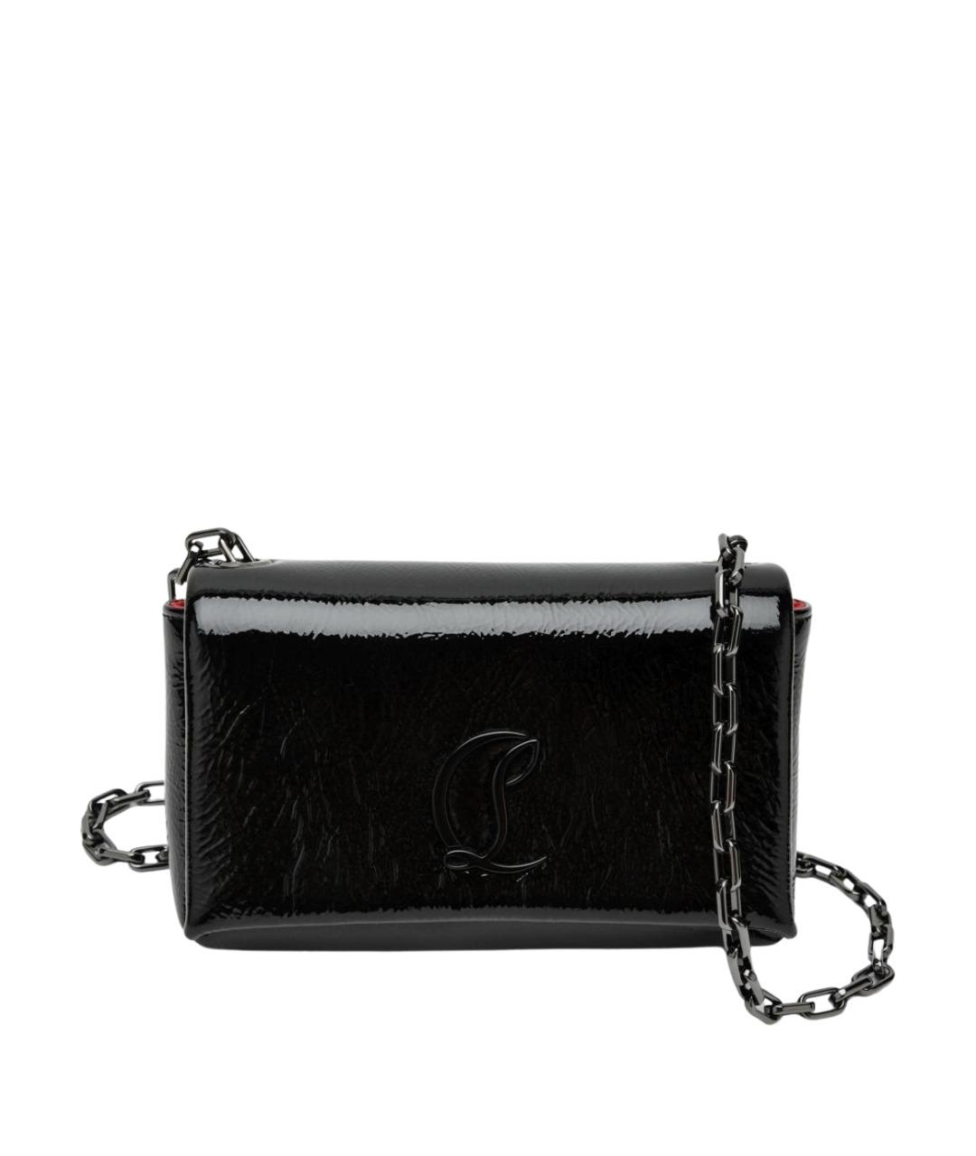 CHRISTIAN LOUBOUTIN Черная кожаная сумка через плечо, фото 1
