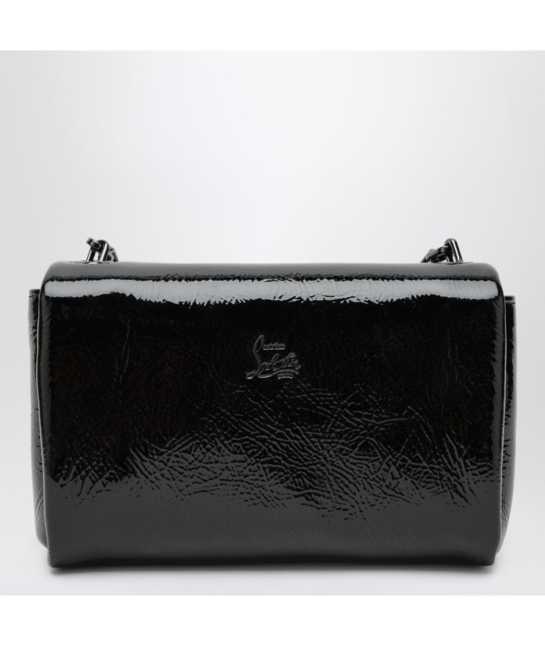 CHRISTIAN LOUBOUTIN Черная кожаная сумка через плечо, фото 2
