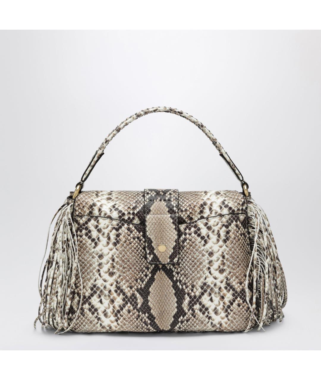 BURBERRY Коричневая кожаная сумка с короткими ручками, фото 3