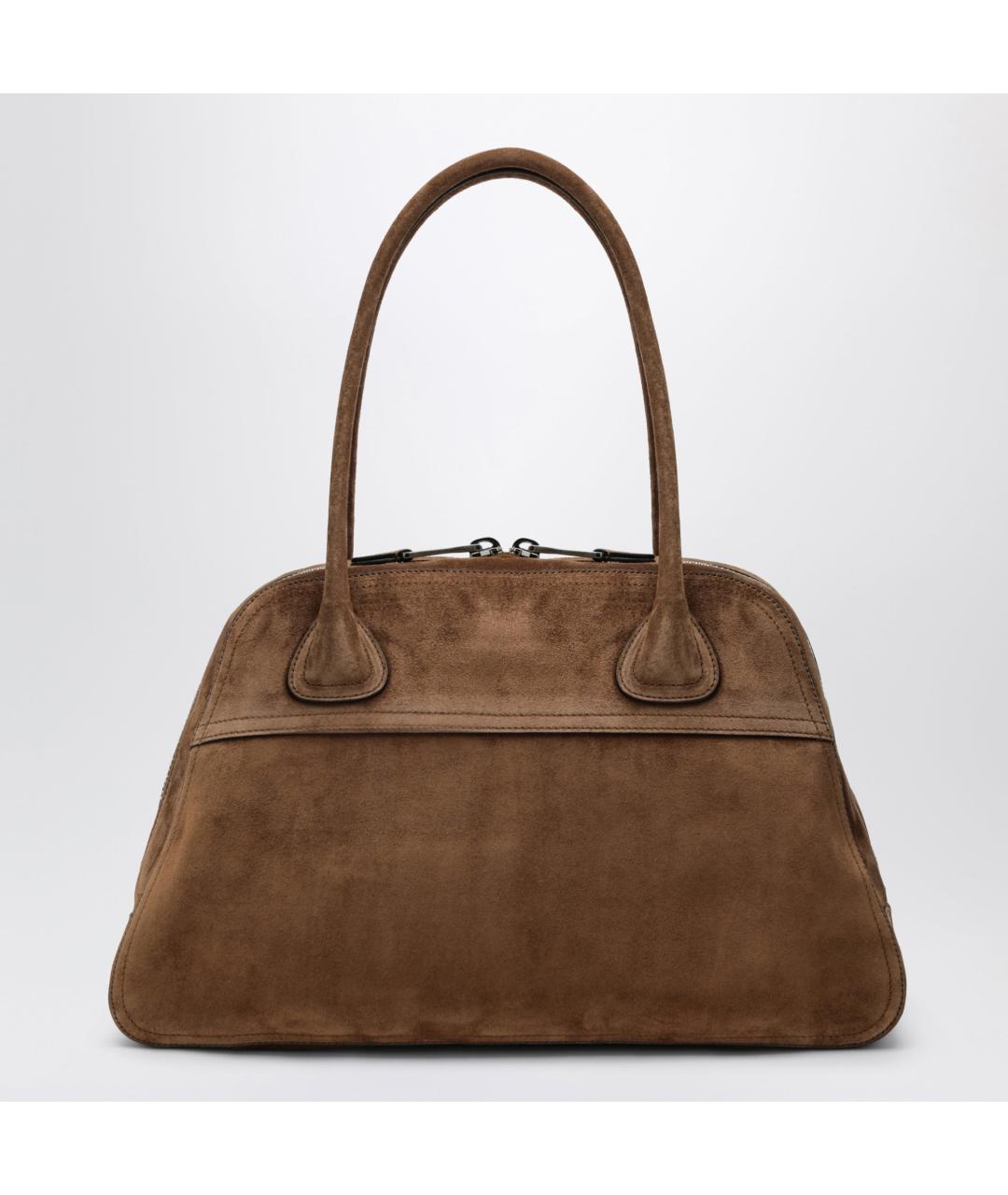 MIU MIU Коричневая замшевая сумка с короткими ручками, фото 2
