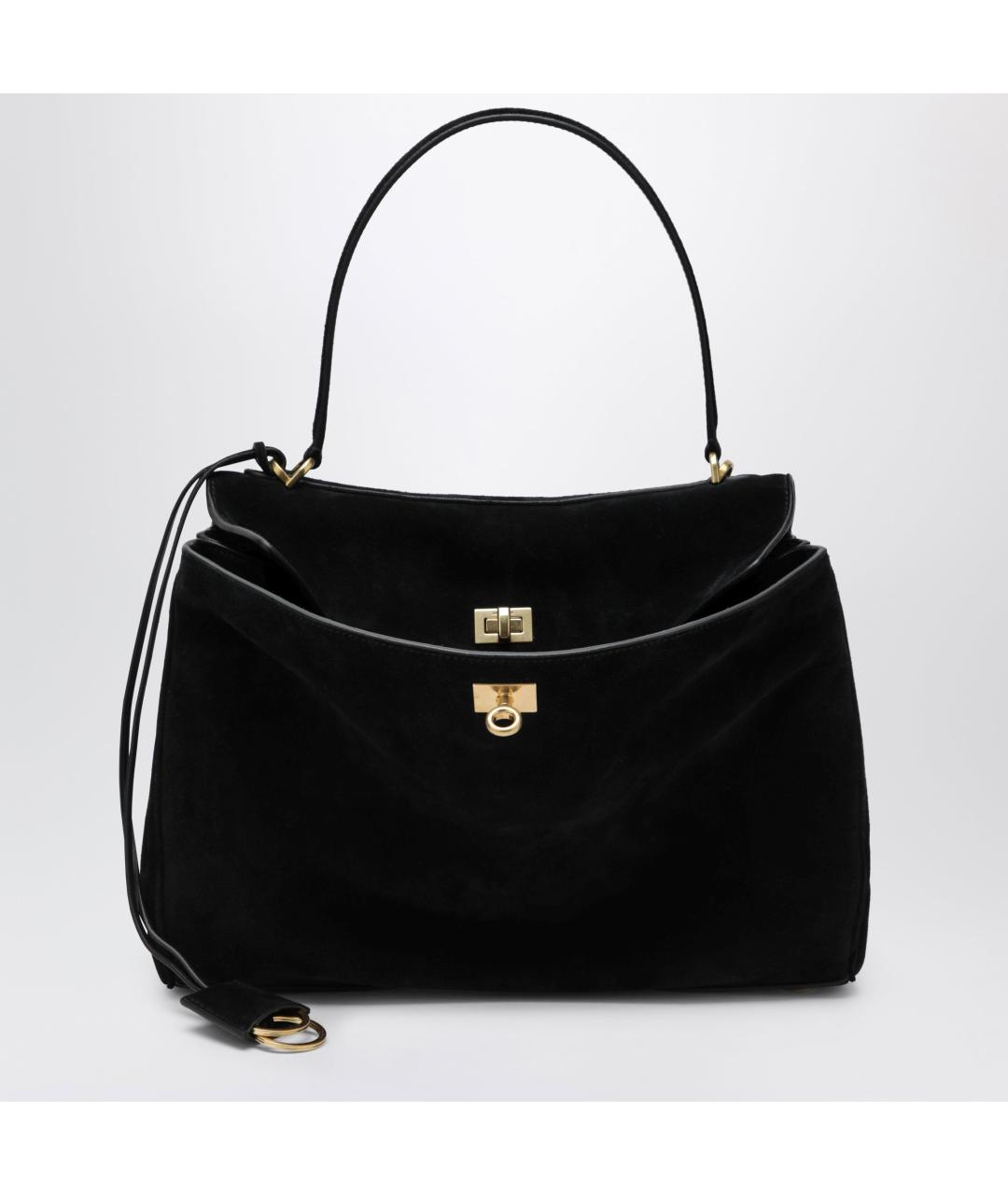 BALENCIAGA Черная замшевая сумка через плечо, фото 3