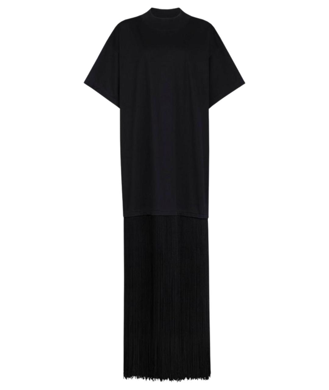 ALAIA Черное хлопковое повседневное платье, фото 1