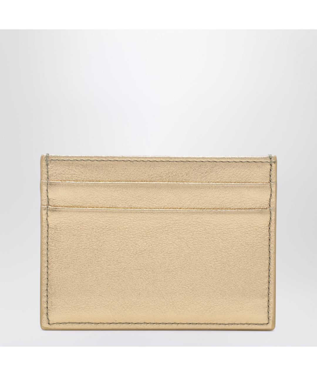 DOLCE&GABBANA Золотой кожаный кардхолдер, фото 2
