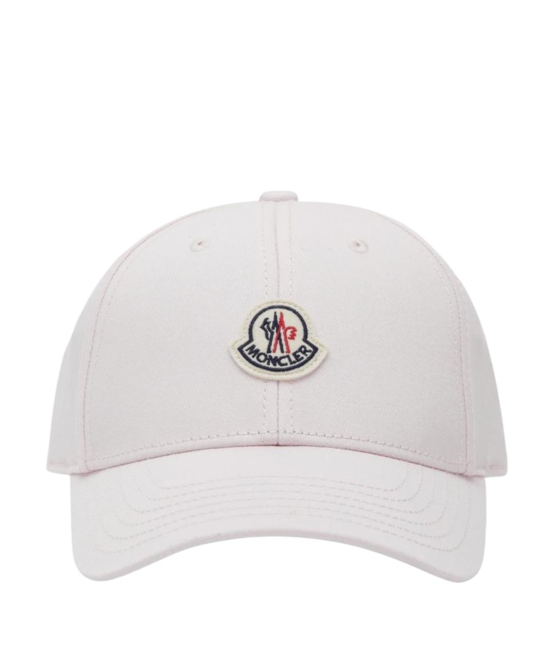 MONCLER Розовая хлопковая кепка, фото 1
