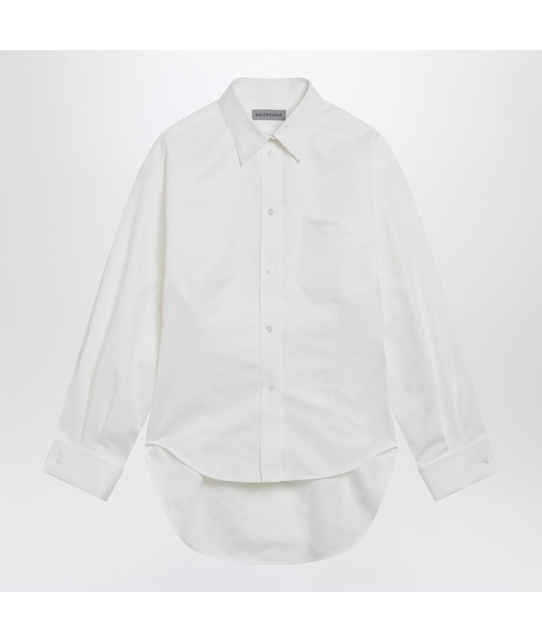 BALENCIAGA Белая хлопковая рубашка, фото 2