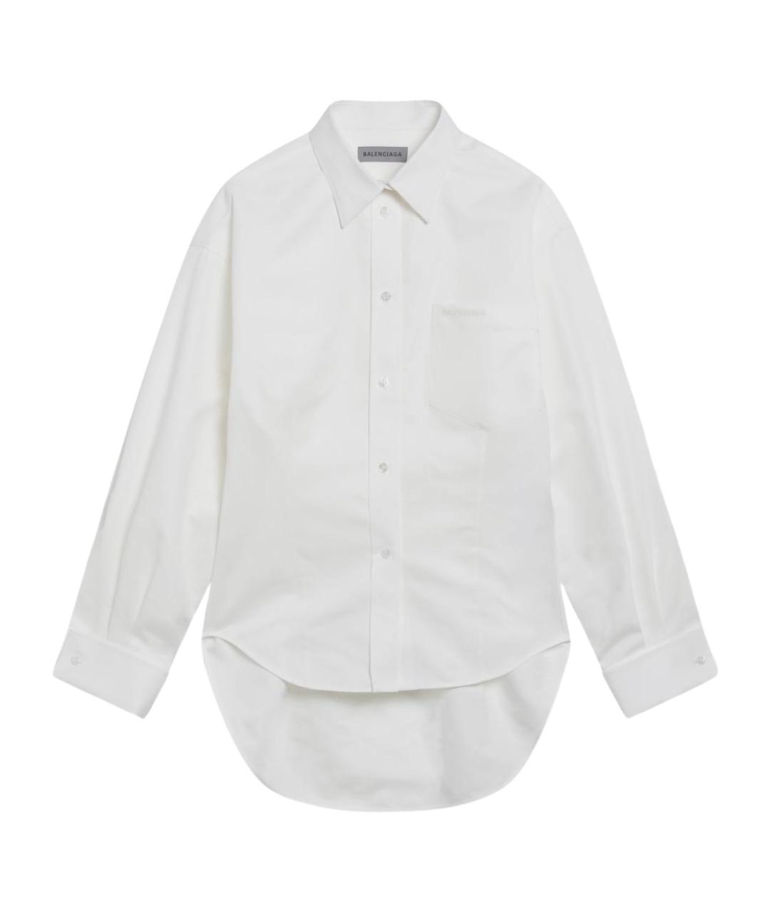 BALENCIAGA Белая хлопковая рубашка, фото 1