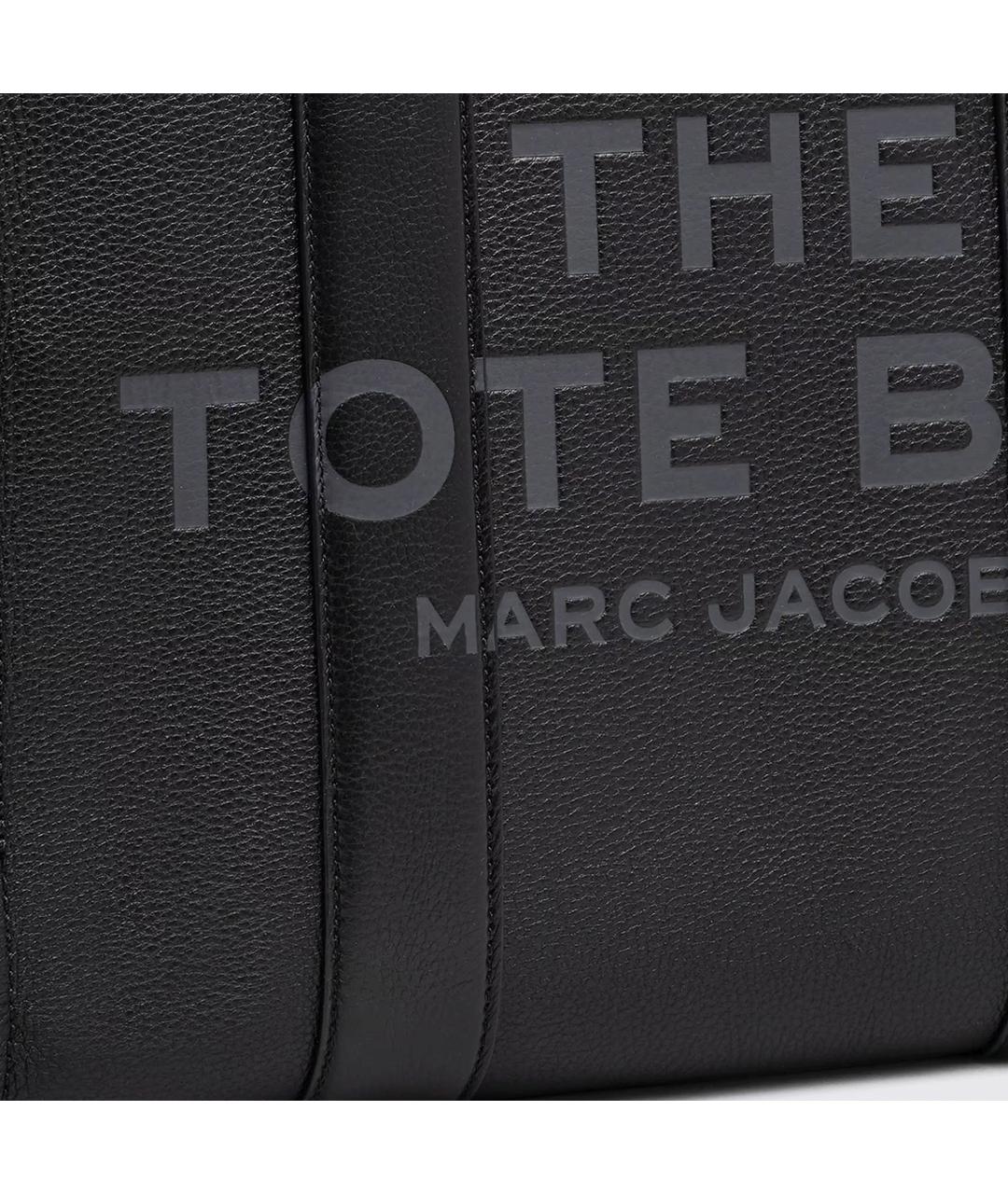 MARC JACOBS Черная кожаная сумка тоут, фото 2