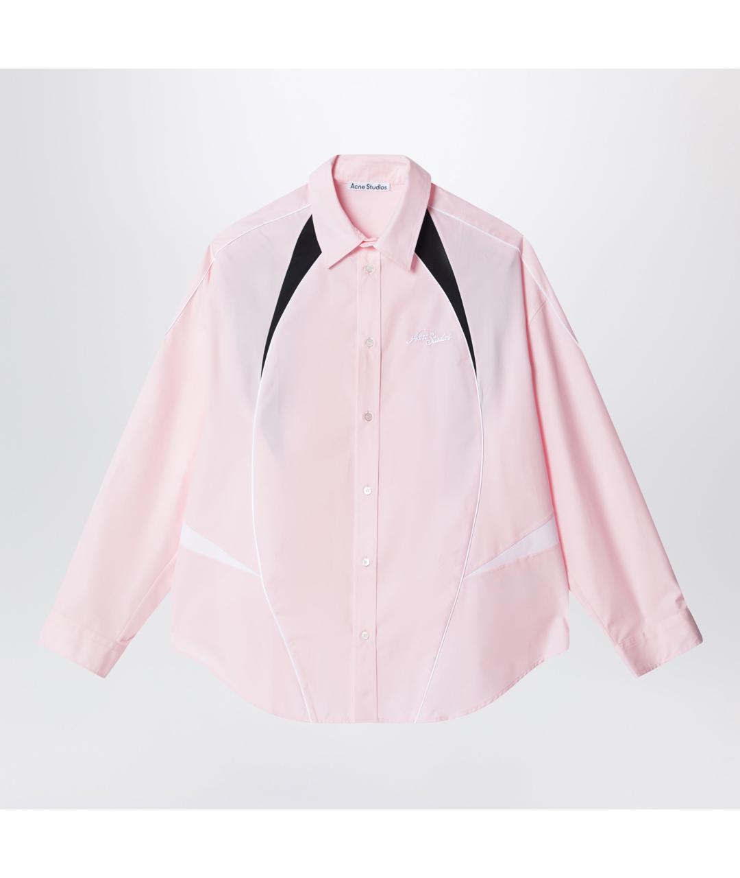 ACNE STUDIOS Розовая хлопковая кэжуал рубашка, фото 3
