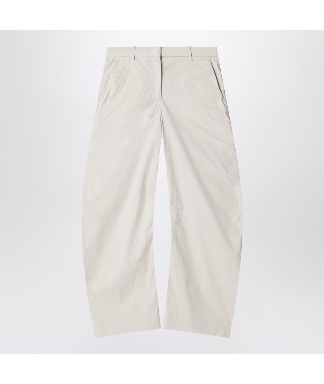 ACNE STUDIOS Бежевые хлопковые прямые брюки, фото 3