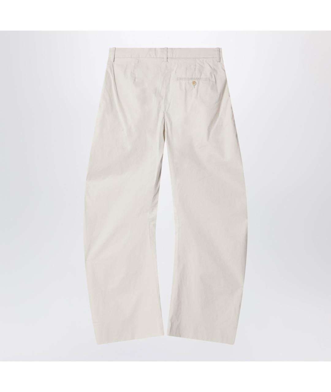 ACNE STUDIOS Бежевые хлопковые прямые брюки, фото 2