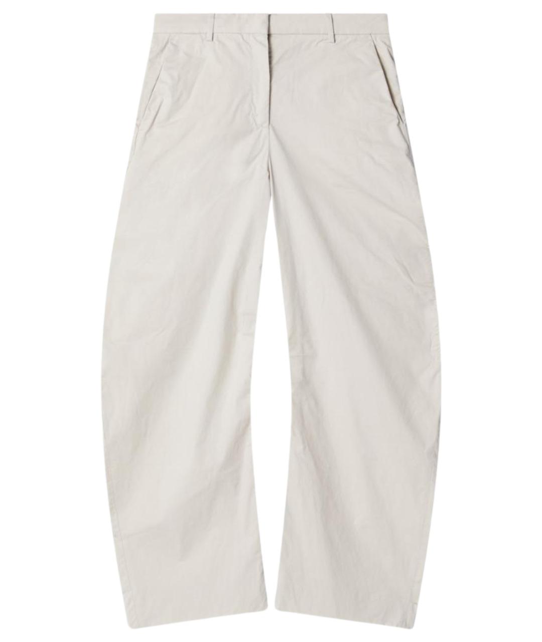 ACNE STUDIOS Бежевые хлопковые прямые брюки, фото 1