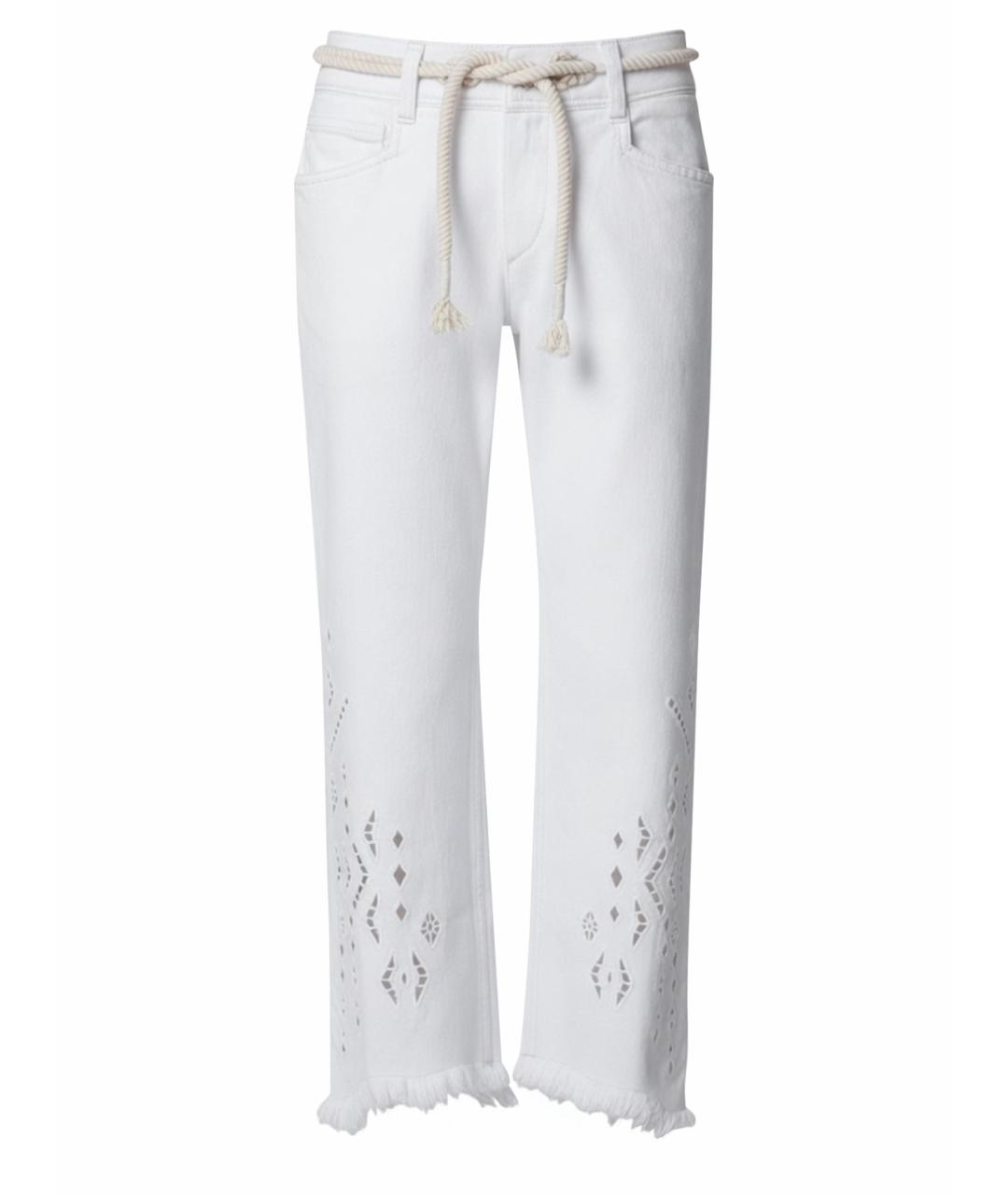 ISABEL MARANT Белые хлопковые прямые джинсы, фото 1