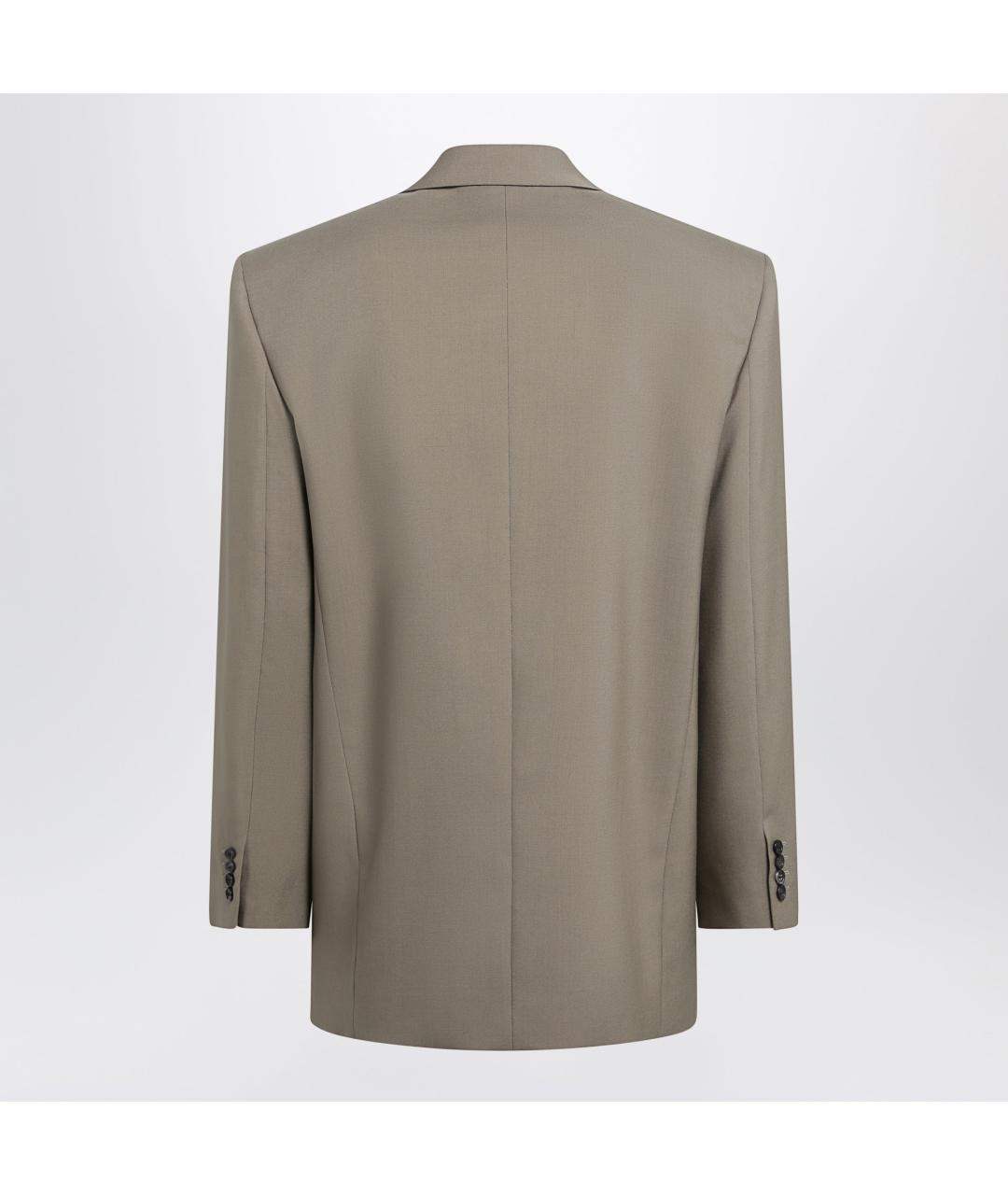 SAINT LAURENT Бежевый шерстяной пиджак, фото 2