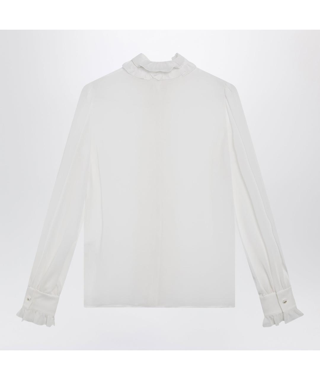 DOLCE&GABBANA Белая шелковая рубашка, фото 2