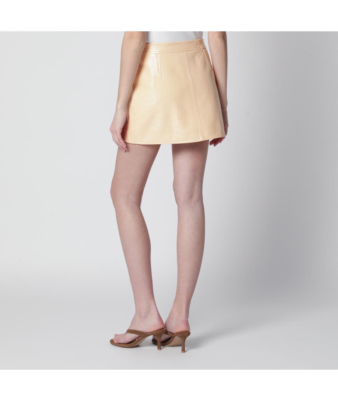 COURREGES Оранжевая хлопковая юбка мини, фото 3