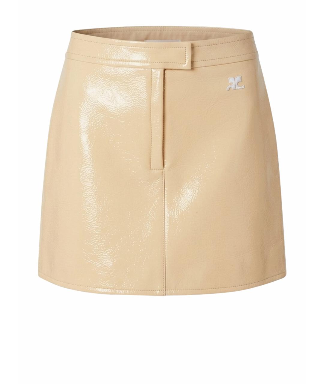 COURREGES Оранжевая хлопковая юбка мини, фото 1