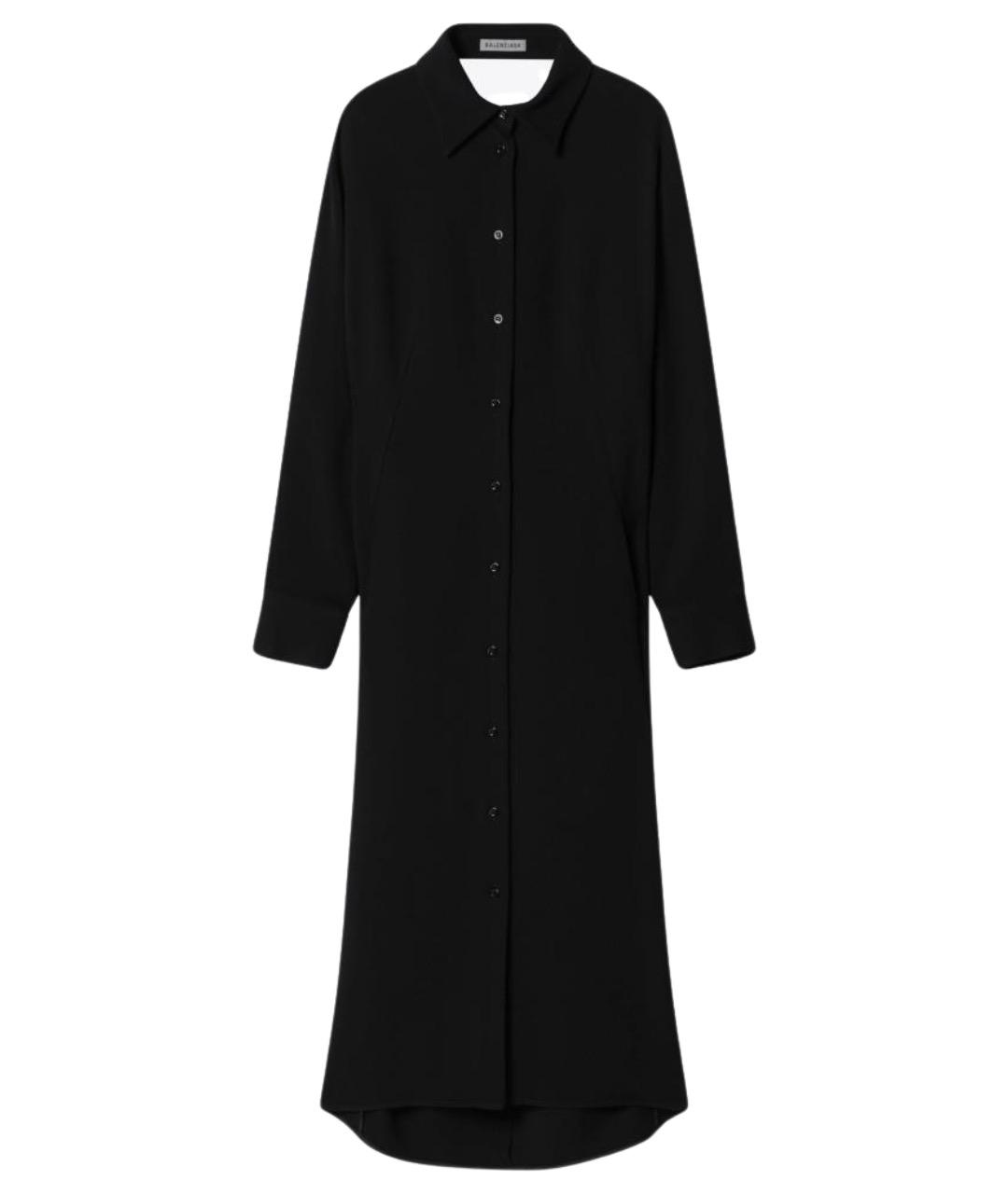 BALENCIAGA Черное шерстяное повседневное платье, фото 1