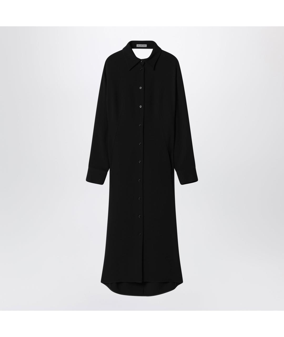 BALENCIAGA Черное шерстяное повседневное платье, фото 4