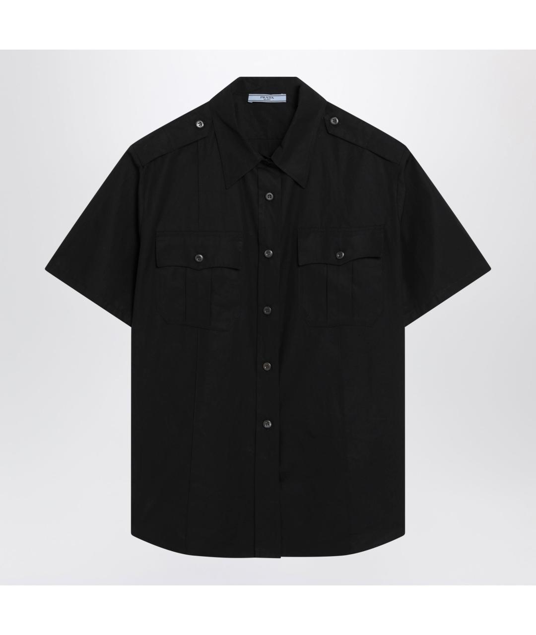 PRADA Черная хлопковая рубашка, фото 3