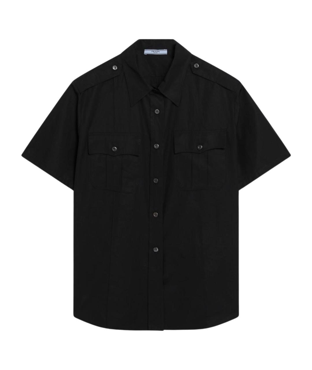 PRADA Черная хлопковая рубашка, фото 1