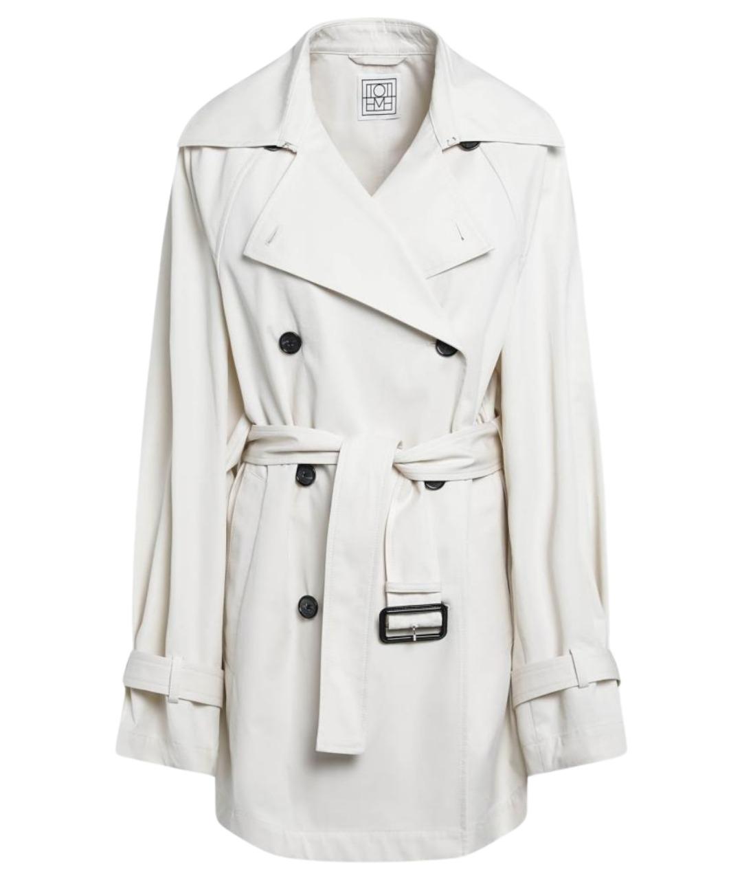 TOTEME Белый хлопковый тренч/плащ, фото 1