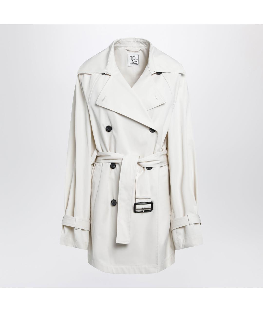 TOTEME Белый хлопковый тренч/плащ, фото 3