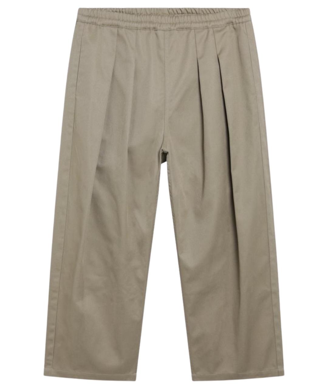 MAISON MARGIELA Бежевые хлопковые повседневные брюки, фото 1