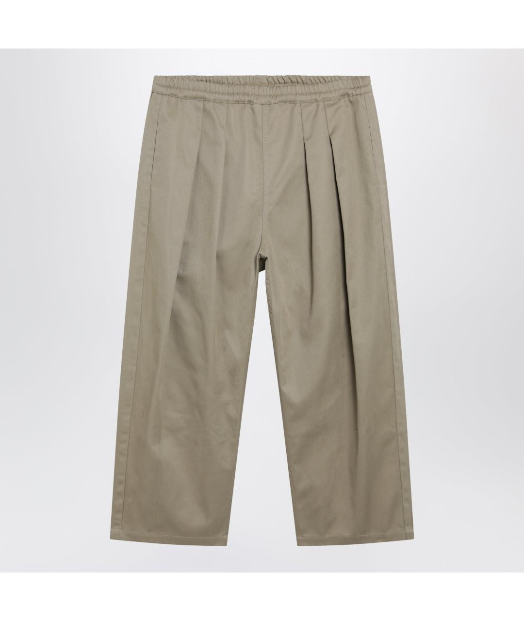 MAISON MARGIELA Бежевые хлопковые повседневные брюки, фото 3