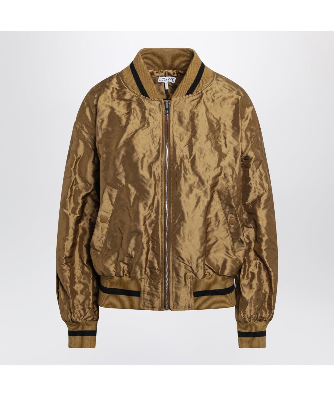 LOEWE Коричневая полиэстеровая куртка, фото 3