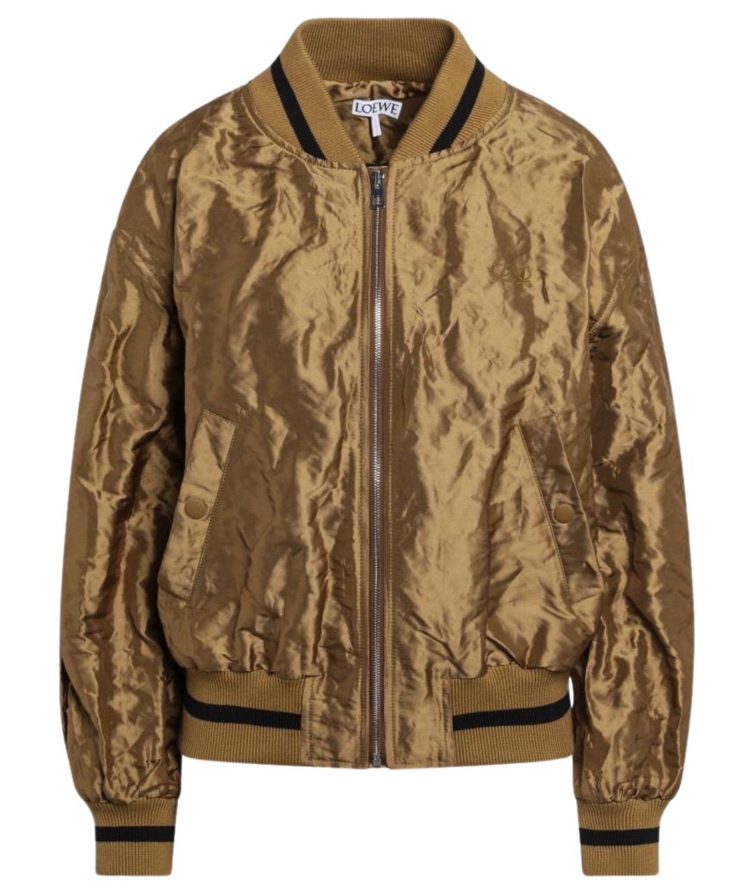 LOEWE Коричневая полиэстеровая куртка, фото 1