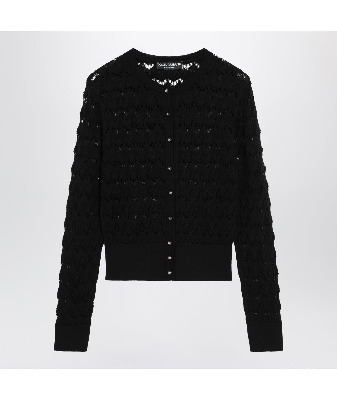 DOLCE&GABBANA Черный шерстяной кардиган, фото 3