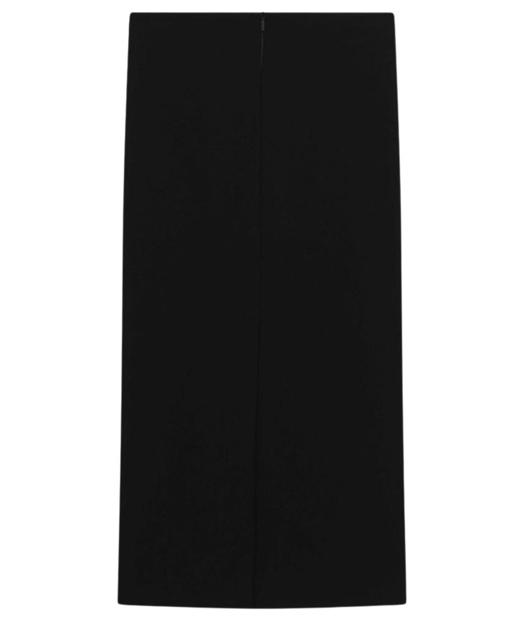 MAX MARA Черная хлопковая юбка миди, фото 2