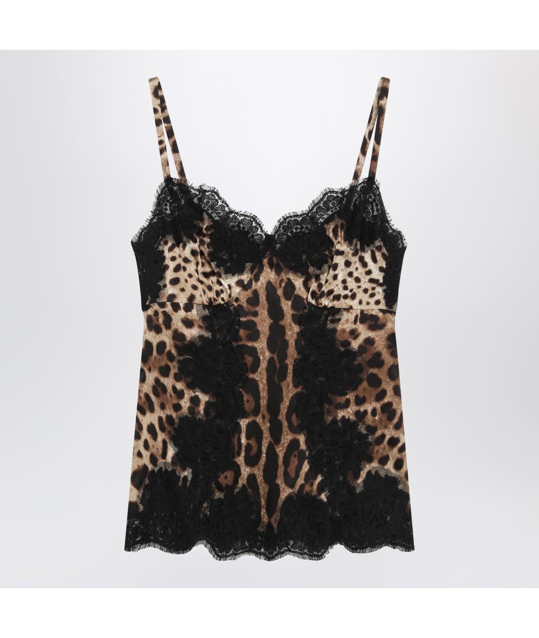 DOLCE&GABBANA Мульти шелковая майка, фото 1