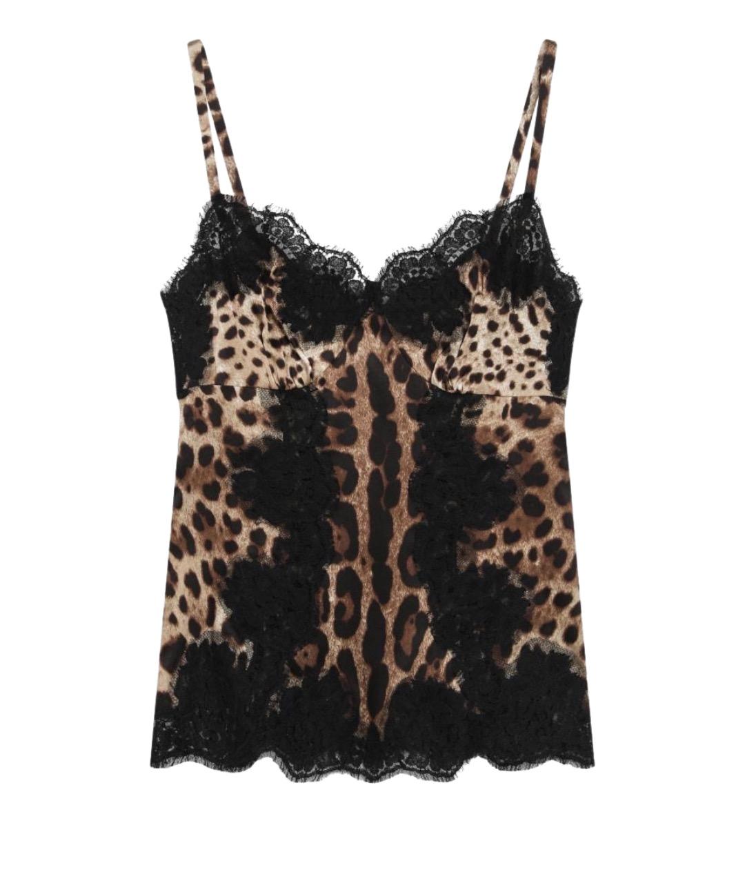 DOLCE&GABBANA Мульти шелковая майка, фото 3