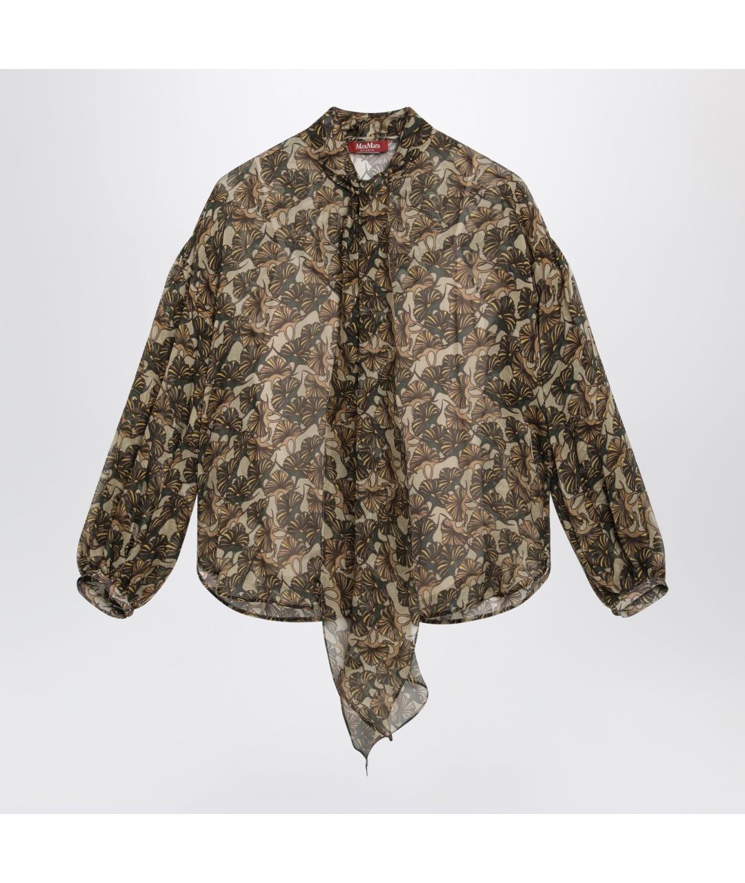 MAX MARA STUDIO Мульти шелковая блузы, фото 3