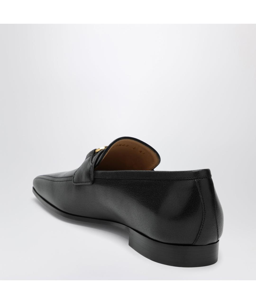 VALENTINO Черные кожаные лоферы, фото 2