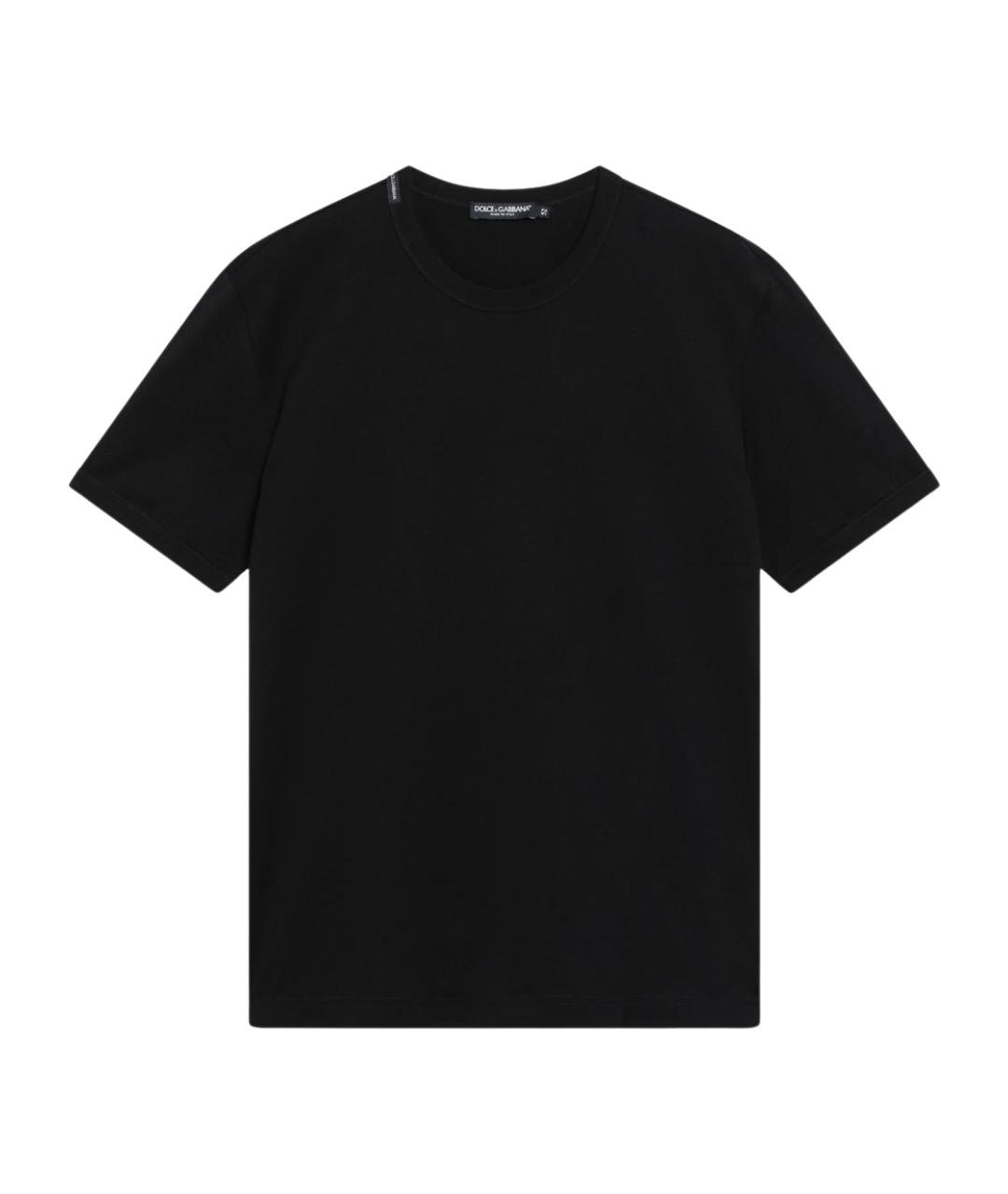 DOLCE&GABBANA Черная хлопковая футболка, фото 1