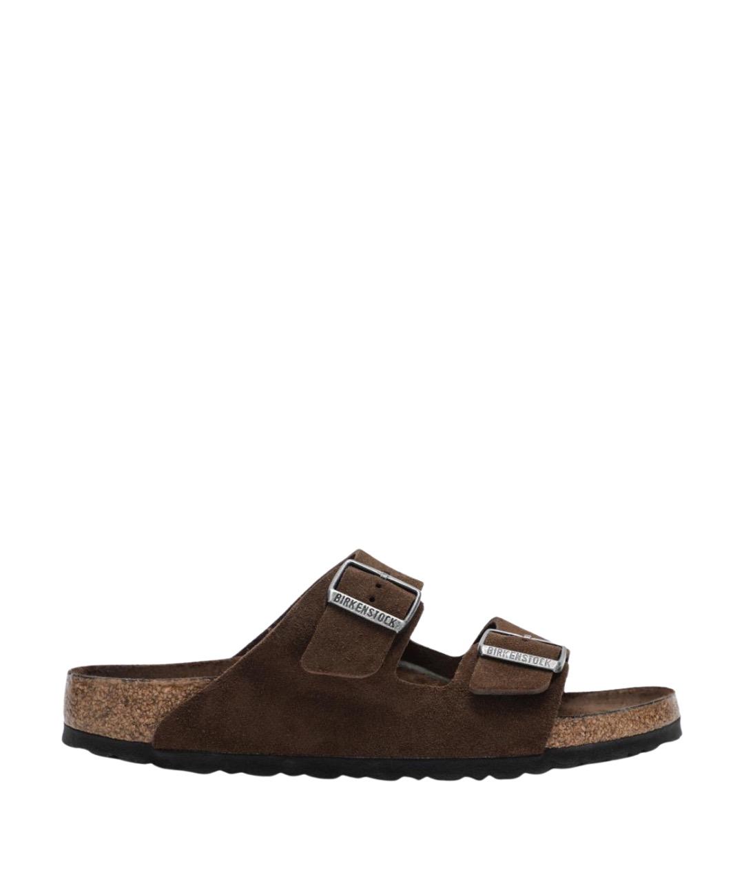 BIRKENSTOCK Коричневые замшевые сандалии, фото 1