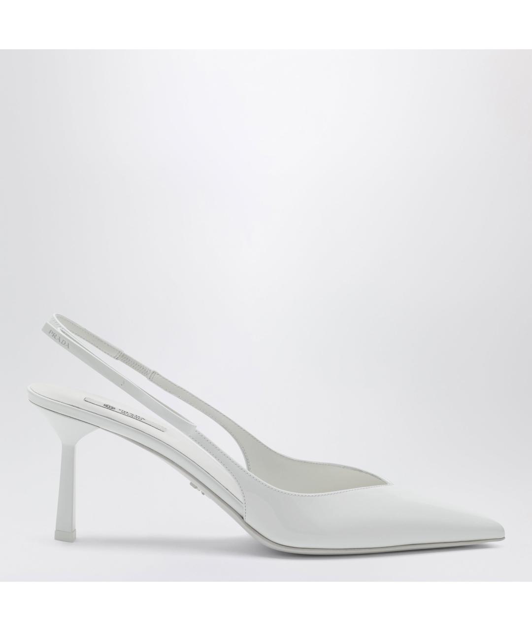 PRADA Белые кожаные туфли, фото 3