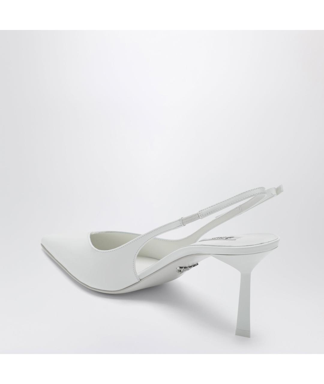 PRADA Белые кожаные туфли, фото 2