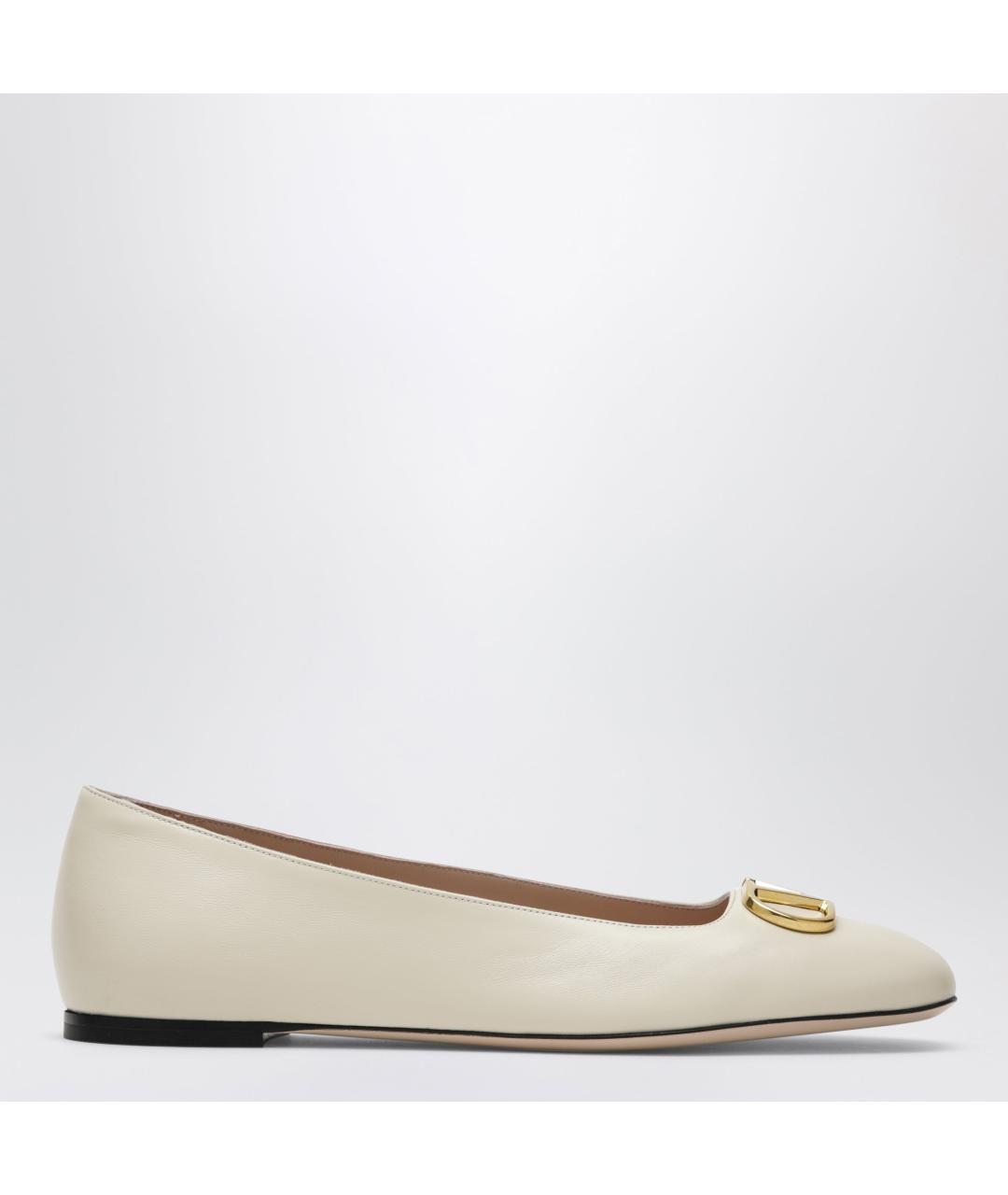 VALENTINO Белые кожаные балетки, фото 3