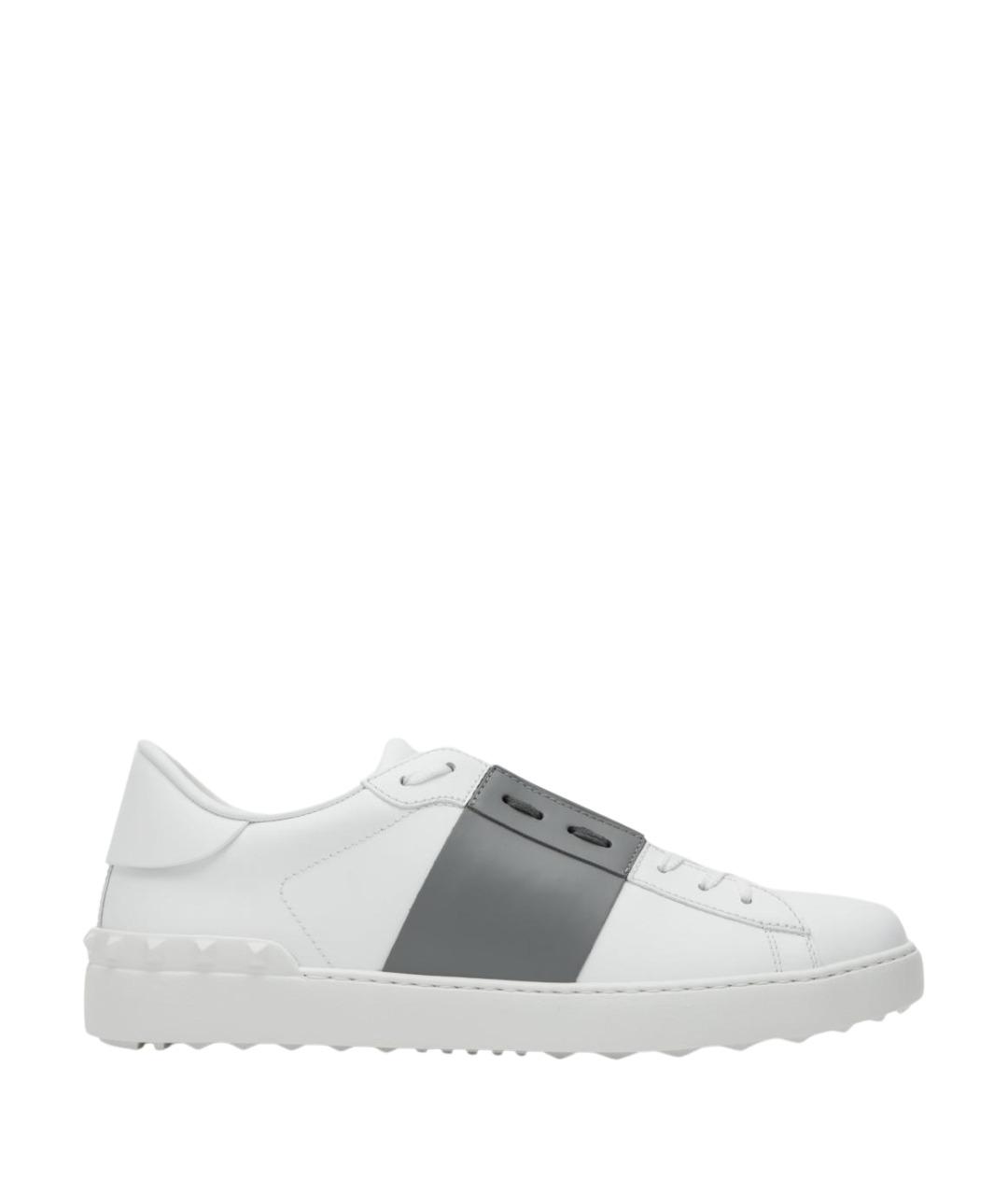 VALENTINO Белые кожаные низкие кроссовки / кеды, фото 1