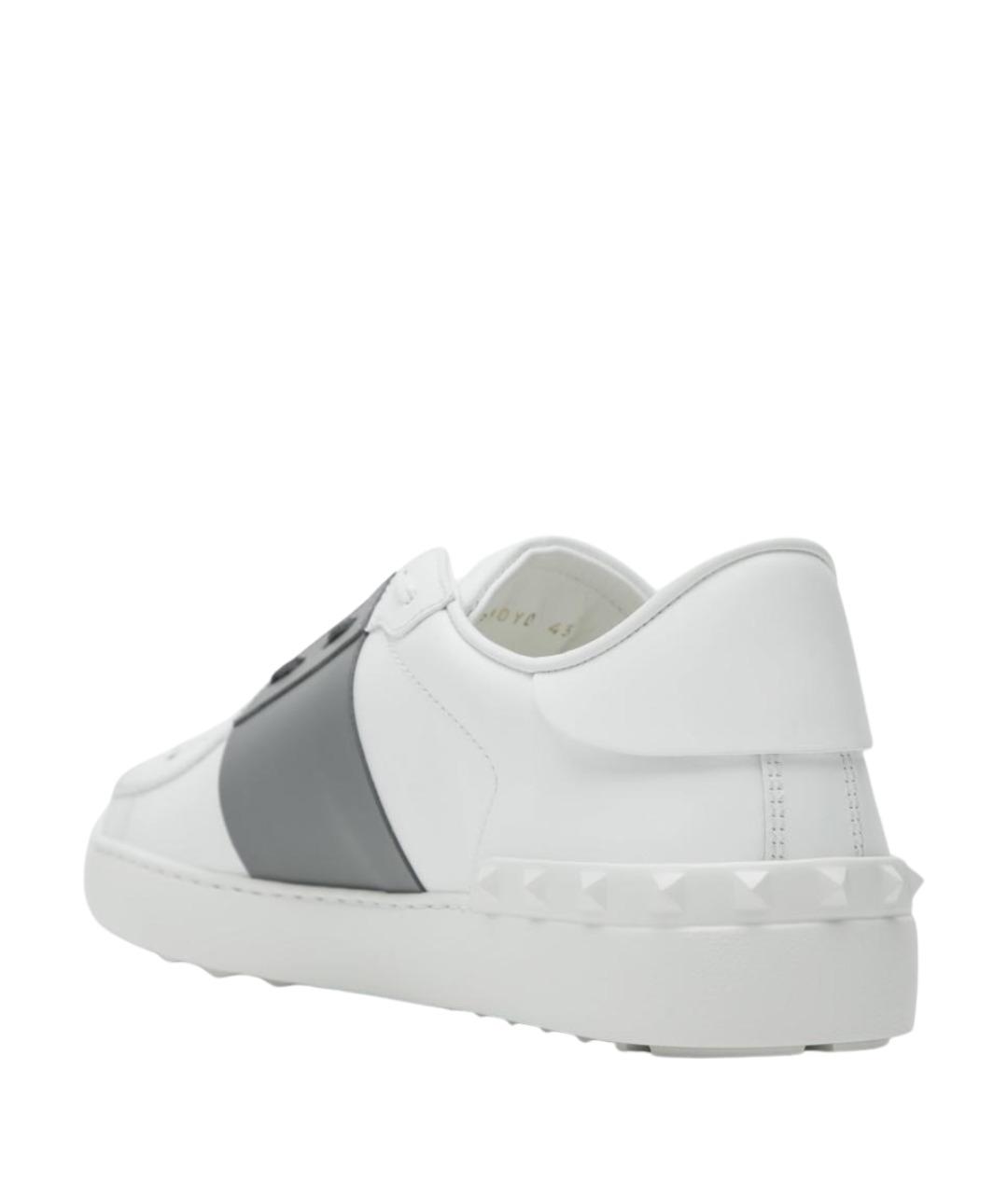 VALENTINO Белые кожаные низкие кроссовки / кеды, фото 2