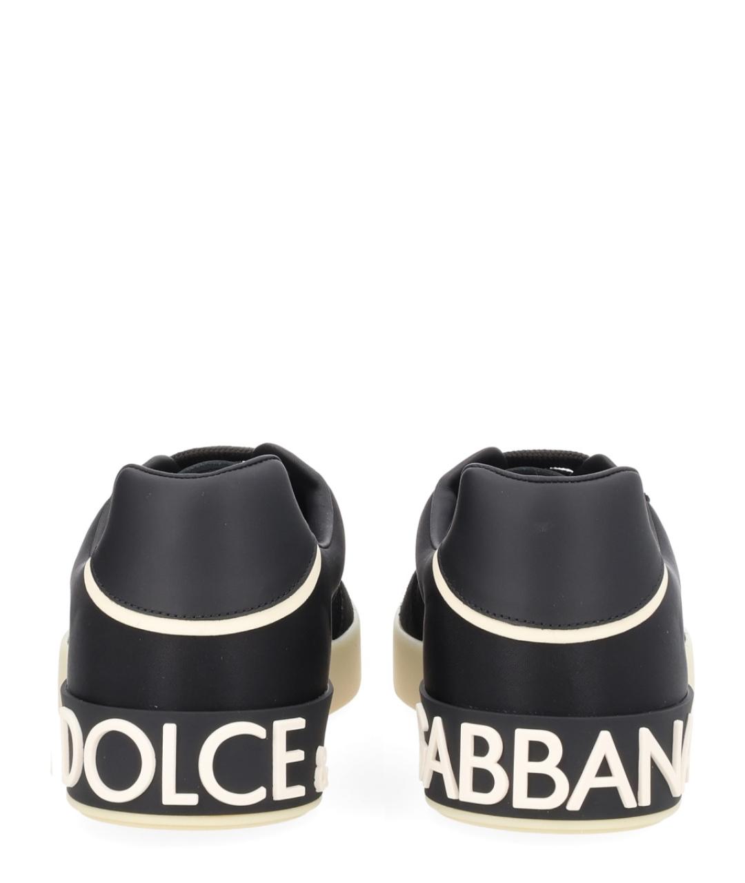 DOLCE&GABBANA Черные низкие кроссовки / кеды, фото 4