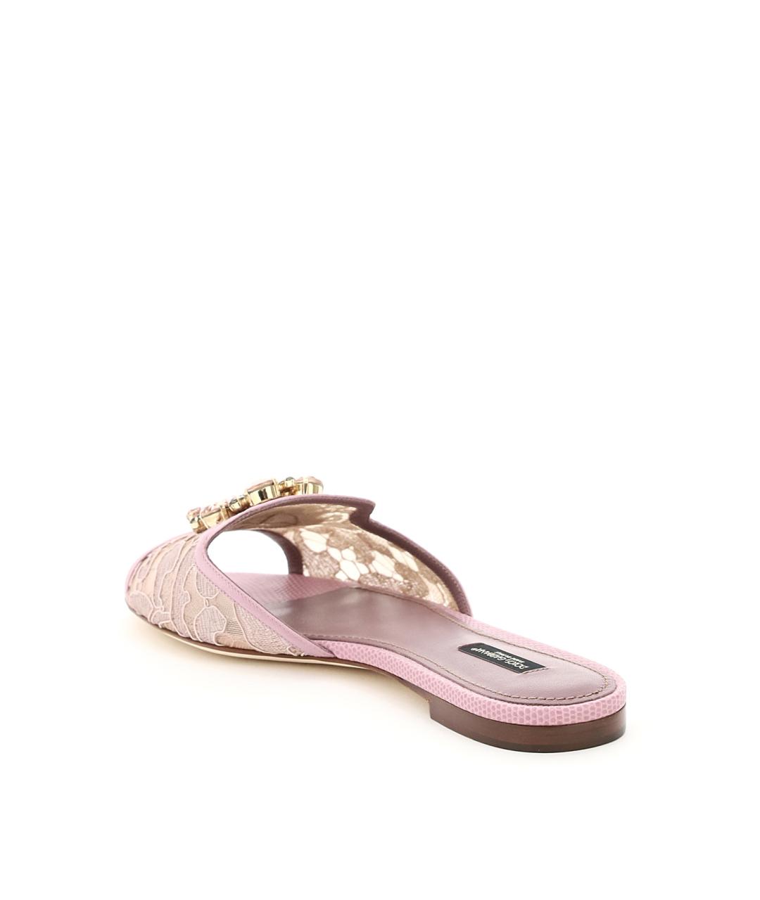 DOLCE&GABBANA Розовые синтетические сандалии, фото 4