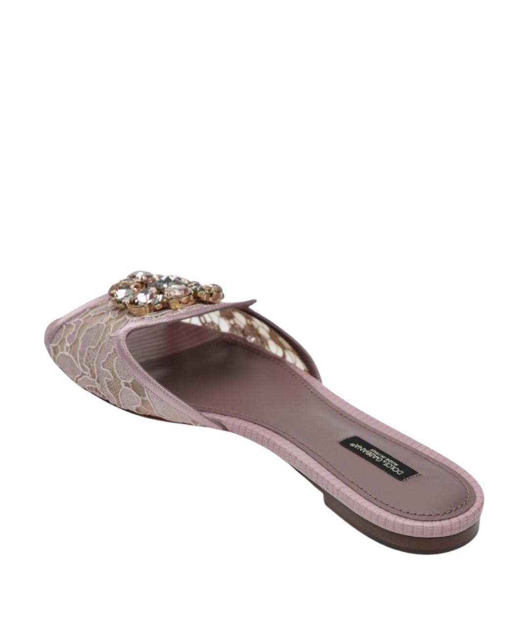 DOLCE&GABBANA Розовые синтетические сандалии, фото 2